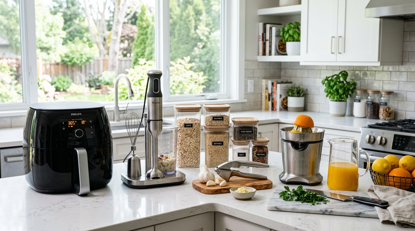 Best kitchen gadgets worth buying displayed in a modern kitchen